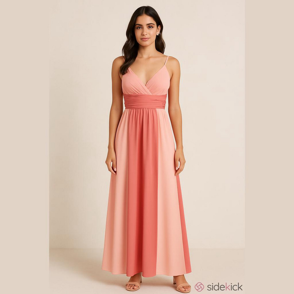 H&M Gold Label V Neck Dress Dusty Rose Pink Flowy Size 10 NWT